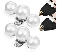NUSITOU Clips para Zapatos Perlas Artificiales 2 Piezas, Ajuste Seguro y Transformación Instantánea Adornos Decorativos para Tacones para Fiestas y Uso Diario