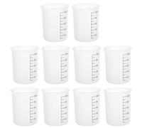 NUSITOU con Capacidad de 100 Ml para Resina Juego de 8 Tazas Medidoras de Silicona Escala Graduada Clara y Resistencia al Calor, para Manualidades y Repostería