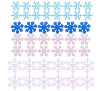 NUSITOU Confeti Navideño Copos de Nieve 700 Piezas 3 Cm Blanco, 2,5 Cm Blanco, 2 Cm Azul y 2,5 Cm Azul para Decoración de Fiestas, Bodas y Ambiente Navideño en Mesa