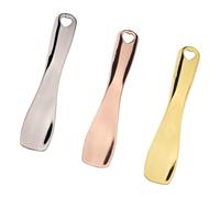 NUSITOU Cuchara Metálica Multifunción para Crema Facial 3 Piezas (oro, Plata, Rosa) Espátula para Mascarilla, Herramienta para Cuidado Piel y Aplicación de Cosméticos