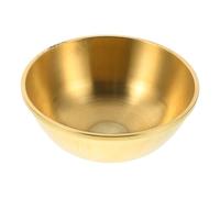 NUSITOU Cuenco de Latón Dorado Tradicional de 10 Cm para Ofrendas Budistas y Prácticas Espirituales, Cuenco Decorativo Versátil Diseño Elegante y Forma Redonda
