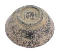 NUSITOU Cuenco Decorativo Diseño Delicado de Mármol Blanco Grabado Antiguo, Artística Hogar y Forma de Cuenco para Mesa o Escritorio