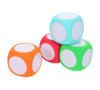 NUSITOU Dados de Espuma Eva Reutilizables de 6cm para Aula y Juegos DIY, Cubos Fáciles de Agarrar, 4 Piezas para Actividades Educativas y Matemáticas Infantiles