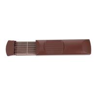 NUSITOU Entrenador de Acordes Guitarra Acústica de Bolsillo Marrón, 4 Trastes, 6 Cuerdas, Ligera y Portátil para Principiantes, Práctica de Habilidades X06