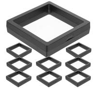 NUSITOU Exhibidor de Joyas Flotante Caja Transparente y Marco 3D para Pendientes y Pulseras, Tamaño Compacto para Uso en Vitrinas y Colecciones