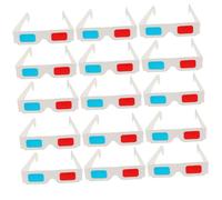 NUSITOU Gafas anaglifo 3D de Papel Rojo y Azul, Paquete de 60 Unidades, livianas para Cine en casa y Experiencia Visual Ligera