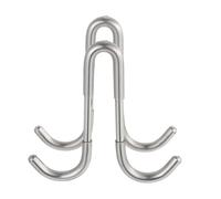 NUSITOU Gancho para Colgar sobre Puerta de Vidrio 304 Acero Inoxidable, Doble Cara, Gancho Organizador para Baño, Colgador de Armario sin Perforaciones, Soporte Resistente y Práctico