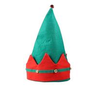 NUSITOU Gorro de Navidad de Felpa Roja para Adultos, Sombrero Clásico de Duende No Deformable Desvanecimiento para Disfraces y Actuaciones en Fiestas Navideñas