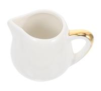 NUSITOU Jarra de Leche Cerámica de Color Claro Grande Asa, Taza Multiusos para Verter Leche y Salsa, Adecuado para Café, Postres y Uso en Cocina Profesional o Doméstica