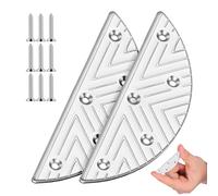 NUSITOU Kit de Placas Metálicas para Talón de Zapatos de Hombre, Protectores Antidesgaste en Forma de Media Luna con Tornillos, Almohadillas Resistentes para Reparación de Botas y Calzado