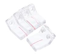 NUSITOU Lupa de Plástico Transparente Paquete de 4 Piezas Compacta y Portátil Doble Orificio para Carpintería Adecuado para Proyectos de Madera y Accesorios de Mesa
