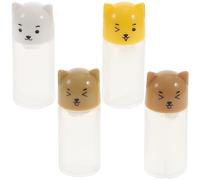 NUSITOU Mini Botellas Exprimibles en Cocina y Picnic Juego de 4 Botellas de Plástico para Condimentos Fáciles de Limpiar, para Almacenamiento de Especias Color Aleatorio