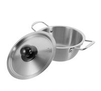 NUSITOU Olla de Fideos Instantáneos Doble Asa de Acero Inoxidable Olla Pequeña para Calentar Leche y Cocinar en Cocina Doméstica