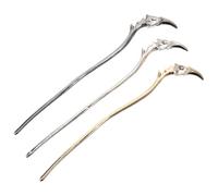NUSITOU Palitos Cabello 3 Piezas Diseño de Dragón, Aleación Duradera y Agarre Seguro Elegantes para Mujeres en Diversas Ocasiones