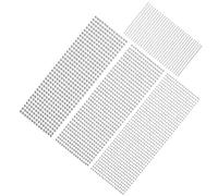 NUSITOU Pegatinas de Perlas Adhesivas para Uñas y Rostro, 4 Hojas Perlas Plateadas de 3mm, 4mm, 5mm y 6mm, 2800 Unidades para Maquillaje Facial, Decoración de Uñas y Manualidades