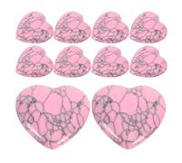 NUSITOU Piedras Decorativas Turquesa Naturales Forma Corazón Pulidas 20 Mm 10 Piezas Adorno Artesanal para Decoración de Hogar Escritorio y Manualidades DIY