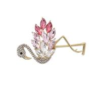 NUSITOU Pin de Flamenco para Mujer Decoración de Cristales y Aleación, Diseño de Moda Adecuado para Ropa, Chal o Abrigo en Ocasiones Obsequios