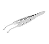 NUSITOU Pinzas de Masaje Meibomiano de Acero Inoxidable 3x4 Mango Ergonómico para Párpados Obstruidos, Accesorio Preciso para Cuidado de Ojos Secos en Mujeres y Hombres