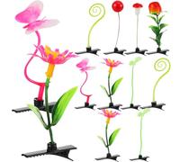 NUSITOU Pinzas Pelo Forma de Planta Verde, Horquillas Decorativas para Niñas, Set de 12 Unidades, Clips Creativos para Peinados Casuales y Uso Diario Varios estilos
