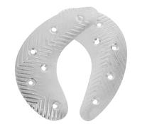 NUSITOU Placas de Talón Metálicas para Reparación de Zapatos de Hombre en Forma de Media Luna, 1 Par de Placas de Hierro Resistentes Antideslizantes para Suela de Botas y Calzado Formal