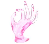 NUSITOU Porta Joyas Modelo Mano Multifunción en Plástico Transparente, Soporte para Anillos y Pulseras Adecuado para Exhibición y Organización en Joyerías y Boutiques