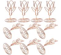 NUSITOU Portatarjetas para Mesa de Boda Flores Estilo Tulipán, 10 Piezas de Hierro Práctico y Resistente para Aniversarios y Cumpleaños