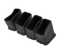 NUSITOU Protectores Antideslizantes con Adaptación Versátil Accesorios Plegables para Escaleras, Paquete de 4 Piezas para Pies de Escalera de Plástico Negro para Zonas de Alta