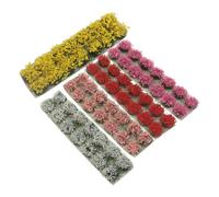 NUSITOU Racimos de Flores Miniatura para Decoración Versátil en Paisajes en Miniatura, Hechas de Plástico Potencial Creativo para Manualidades y Estantes