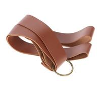 NUSITOU Revistero Portátil de Pared Expositor de Revistas de Pu Cuerda para Colgar, Soporte Minimalista, Almacenamiento Versátil, Estilo Nórdico, Marrón Oscuro