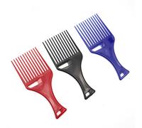 NUSITOU Set de 3 Peines de Dientes Anchos para Peluquería Profesional, Diseño Hueco Mango Redondo, Material Pp, Masajea y No Raspa el Cuero Cabelludo, Adecuado para Corte Color Aleatorio