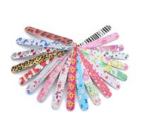 NUSITOU Set de 30 Limas Pulidoras de Uñas Esponja Impresa para Manicura Profesional, Diseño Práctico y Uso Conveniente Antes de Tratamientos de Uñas Color Aleatorio
