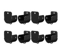 NUSITOU Soporte para Barra de Cortina de Hierro Negro Instalación Fácil y Resistente al Desgaste, Diseño Moderno Minimalista en Forma Redonda, Paquete de 8 Piezas para Uso Interior