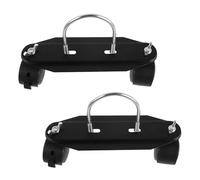 NUSITOU Soporte Ruedas Giratorias para Radiador de Aceite Negro, Material Abs y Hierro, 2 Piezas, Compatible Calefactores en Oficina y Hogar