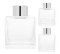 NUSITOU Tarro de aromaterapia de Vidrio 100ml, Pack de 3 Unidades con Tapa aleatoria para dispensar aceites Esenciales en hogar y purificación del Aire Color Aleatorio