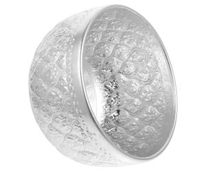 NUSITOU Tazón de Metal Repujado de Aleación 14 Cm Diámetro X 8 Cm Alto, Cuenco Artesanal para Mezclar y Servir Ensaladas, Vajilla Multiusos para Hogar, Restaurantes y Catering