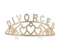 NUSITOU Tocado de para fiesta de divorcio con peinetas y aleación de zinc dorada - accesorio para mujeres con estilo real y uso cómodo en eventos y sesiones fotográficas
