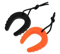 NUSITOU Tope de Puerta Antipellizco C Tipo, Cuña de Seguridad para Servicios de Emergencia, Kit 2 Unidades (1 Naranja 1 Negro), Accesorio Resistente para Evitar Cierres Accidentales