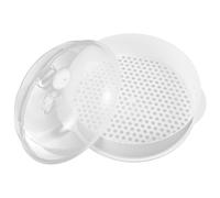 NUSITOU Vaporera para Horno Microondas de Plástico Blanco con Tapa Transparente y Cesta de Drenaje, Adecuado para Cocinar al Vapor y Conservar Alimentos Frescos Estilo Varios estilos