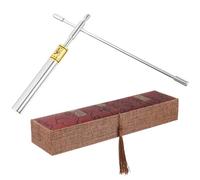 NUSITOU Varilla de Radiestesia de Latón para Feng Shui Diseño Fácil de Almacenar, Herramienta Profesional para Encontrar Fuentes de Agua y Casas