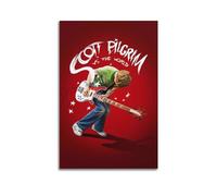 NUSLNG Póster decorativo de película Scott Pilgrim Vs. The World, lienzo decorativo para pared, decoración moderna de dormitorio, póster de 50 x 75 cm, estilo sin marco