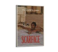 NUSLNG Póster vintage de Scarface, póster decorativo en lienzo, decoración de pared, decoración moderna de dormitorio, pósteres de 30 x 45 cm, estilo marco