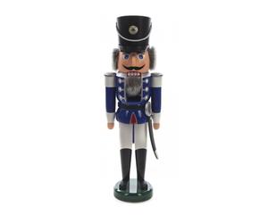 Nussknacker Husar Azul-Blanco 19x60x15 cm Nuevo Figura De Madera Navidad