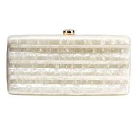 NUSTTAL Bolso de mano acrílico estilo clutch para mujer, efecto mármol, bolso de hombro de noche para bodas, cócteles, fiestas y graduaciones, Marfil, Small