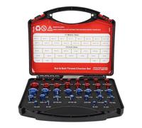 Nut Bolt Thread Checker Box, Imperial Metric Aluminum Thread Identifier Gauge with 26 or 36 Pieces for Accurate Threaded Hole and Bolt Inspection (Juego de 36 piezas.)