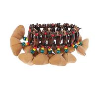 Nut Handbell, Shell Wrist Rattle, African Tribal Bracelet, Rhythmic Percussion Shaker, Handmade Ethnic Design for Dance Ceremonies Meditation Music Performance Adults Kids 5.31x2.17x1.38 Inches