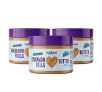 nut&me Crema Cinnamon Roll 750 gr | Hecha con nuez pecana, almendra, dátil, canela, jengibre | Sin gluten, lactosa ni azúcares añadidos | Vegana y Cremosa | Pack 3 x 250 gr