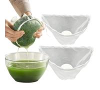 Nut Milk Bag - Extra Fine Mesh Large Straining Filter for Almond Oat Soy, All-Purpose Juicing Bag Smooth Pulp Free Drinks, Kitchen Food Prep Tool for Home Cafes Fitness, Stitching White Nylon