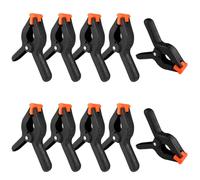 Nutabevr 10pcs Abrazaderas de Resorte Nylon, 4 Pulgadas Pinzas de Clips, Abrazaderas de sujeción con resorte mandíbulas giratorias,con amplia apertura de mordaza, para fondo de fotografía, Carpintería