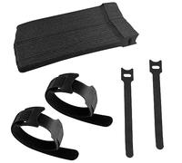 Nutabevr 60PCS negro Bridas Reutilizables Cables, Correas de cable multiusos, Ajustable Ataduras Cables con Nylon Gancho y Lazo, Organizador Cables Corbatas Correa para Hogar y Oficina, 60BD-01