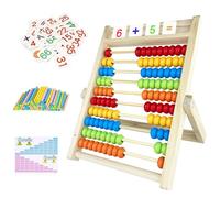 Nutabevr Ábaco Infantil Juguetes de Madera, Multicolor Juguete Educativo Montessori, Ábaco de Madera con 100 Bolas de Cuentas,Ayuda a Aprender a Contar, para Niños a Partir de 3 Años